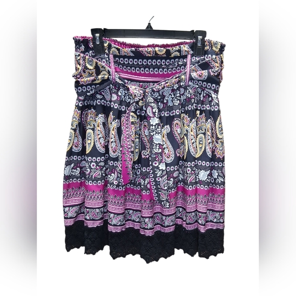 NWOT  Paisley Skirt with Tie Waist - Picture 1 of 8